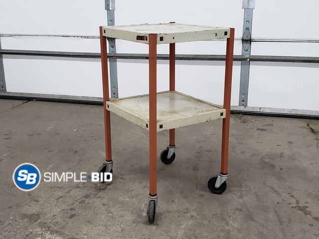 Lot 58-74785 - Metal Rolling 2 Shelf - approx. 32" x 15"