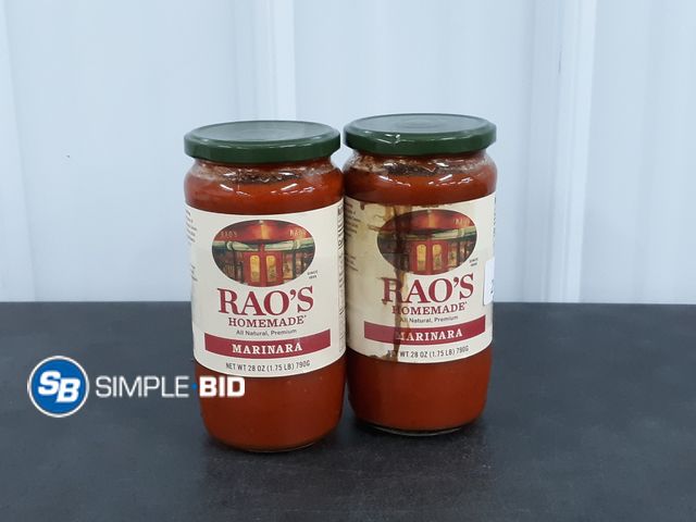 Lot 58-39573 - Lot of (2) Rao's Homemade Marinara sauce 28 oz - unopened
