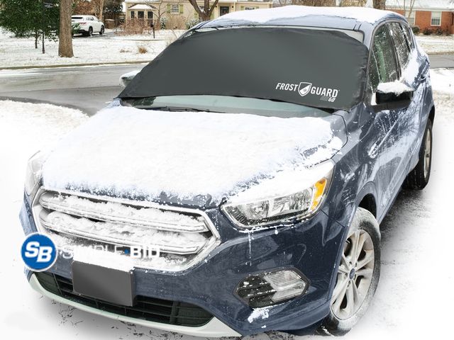 Lot 58-33088 - FrostGuard Go Winter Windshield Cover for Snow and Ice, One Size, Security Panels, 61x32 inches, Bla...