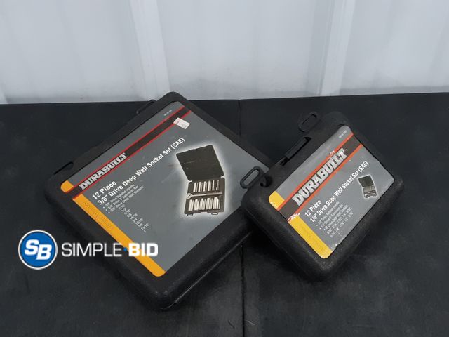 Lot 58-38783 - Lot of (2) Durabuilt Socket Sets, 12 Pc 3/8" Drive SAE, 12pc 1/4" Drive SAE