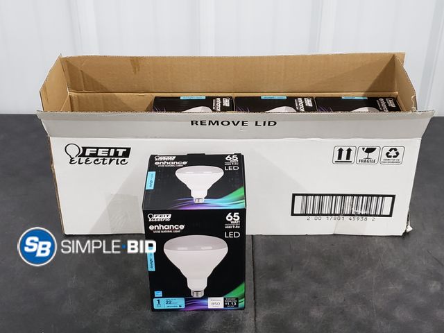 Lot 58-59659 - Lot of (4) Feit Electric 65 Watt LED Bulbs - New