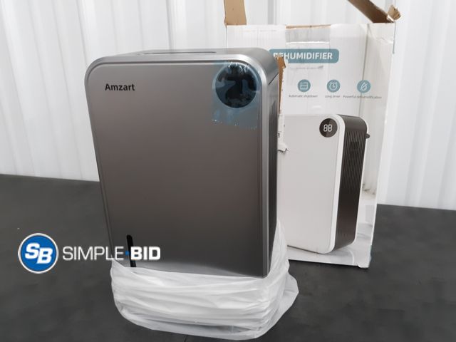 Lot 58-34053 - New Amzart Dehumidifier for Home, 98 oz, Covers up to 1000 sq ft, with Auto Shut Off, Timer, Digital...
