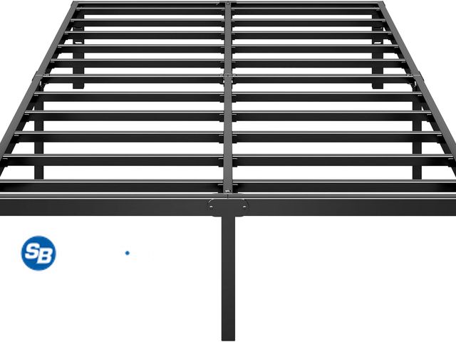 Lot 58-81179 - New Metal QUEEN SIZE Platform Bed Frame 18 Inch Tall,No Box Spring Needed,Full Size Bed with Heavy D...