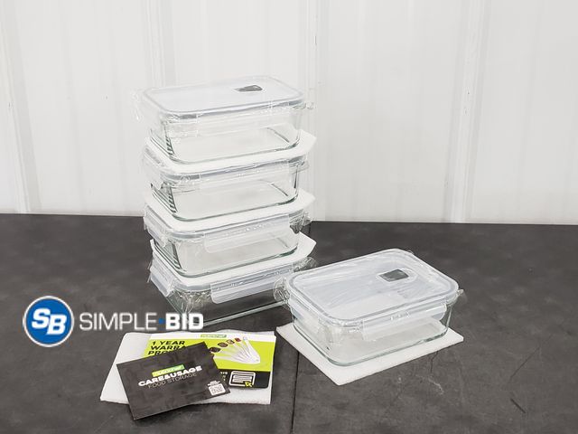 Lot 58-84158 - Nutrichef Glass Measuring Cup Containers