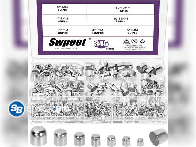 Lot 58-80796 - New Swpeet Tassel Leather Cords Buckle End Tip Cap for Creative Projects