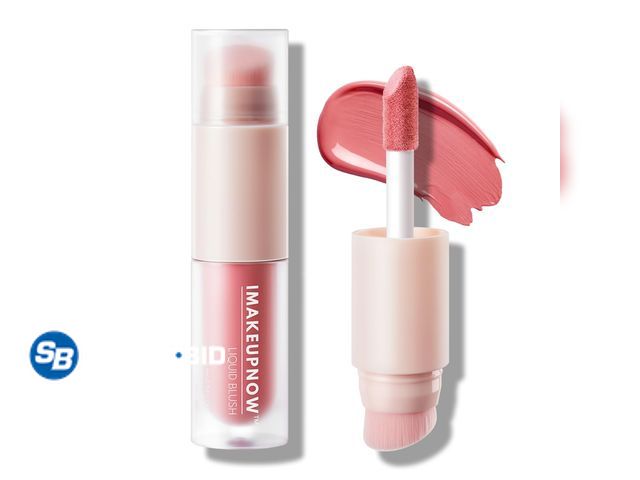 Lot 58-35016 - Liquid Blush Stick for Cheeks Natural Matte Finish Make Up, High Pigment Blush Stick Long-lasting De...