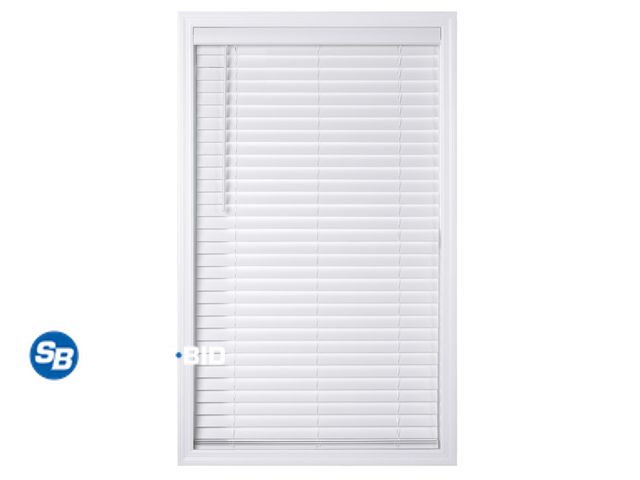 Lot 58-37538 - New Better Homes &amp; Gardens 2" Cordless Faux Wood Horizontal Blinds, White, 30" W x 48" L