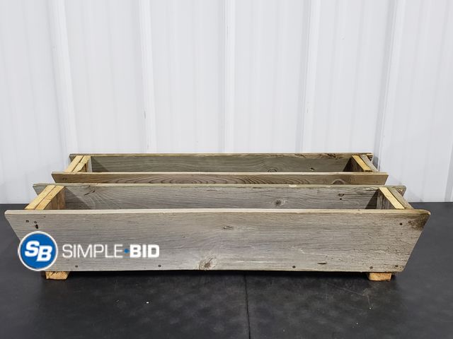 Lot 58-74781 - Lot of (2) Wooden Planter Boxes