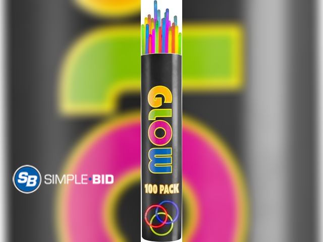 Lot 58-34654 - New 100 8" Crown Glow Light Stick Bracelets WHOLESALE PACK