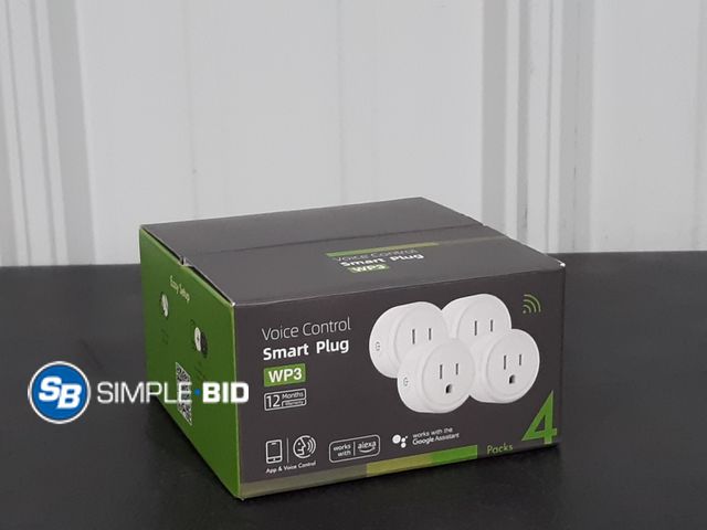 Lot 58-17645 - Set of (4) Voice Control Smart Plug - WP3