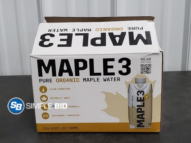 Lot 58-30689 - Maple 3 Organic Maple Water, 100% Natural Hydratation, Straight from a Tree, 1 Ingredient (Maple Sap...