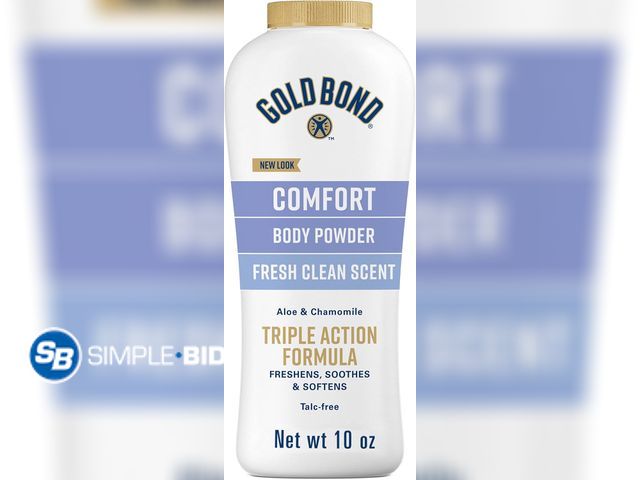 Lot 58-67597 - New Gold Bond Comfort Body Powder, 10 oz., Talc-Free, Fresh Clean Scent With Aloe &amp; Chamomile