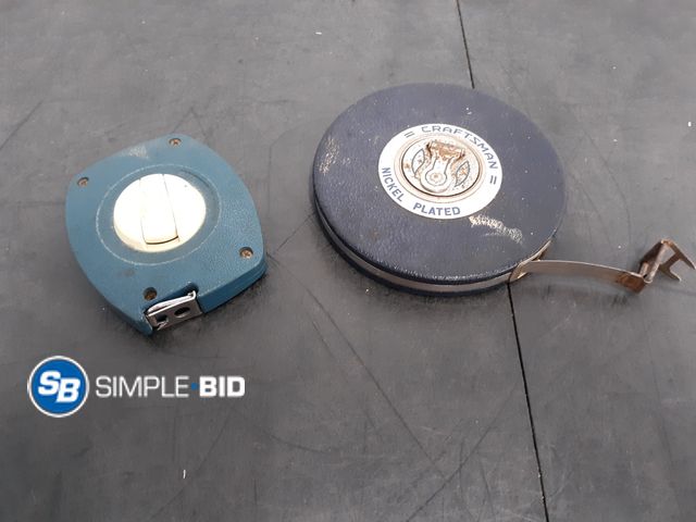 Lot 58-74895 - Lot of (2) Tape Measures -- (1) Craftsman Nickel plated (1) Stanley 50ft