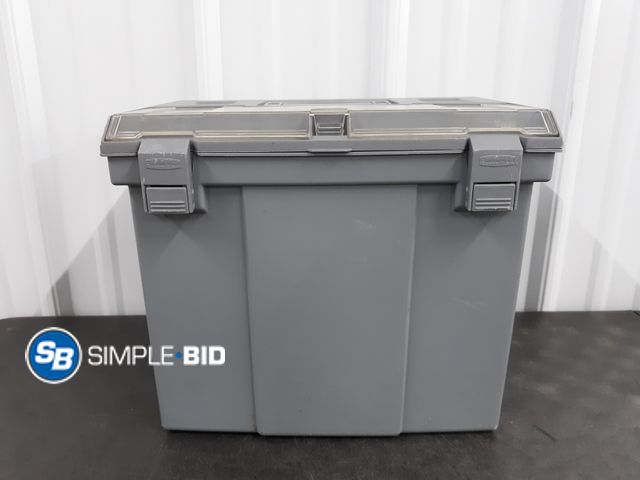 Lot 58-56189 - Gray Portable Filing Box - Used