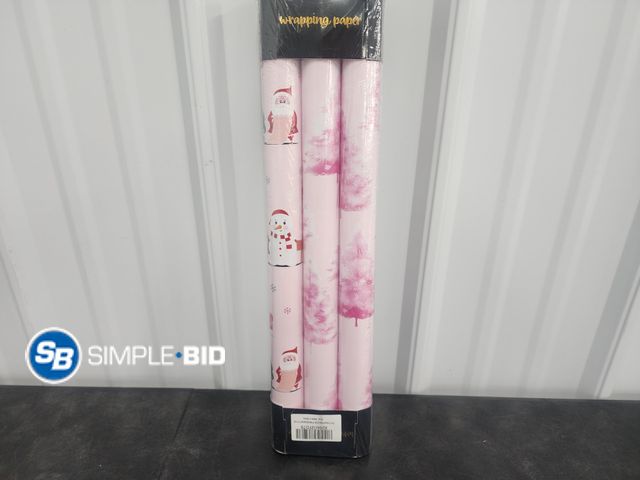 Lot 58-39965 - Lot of (3) Rolls of Christmas Wrapping Paper