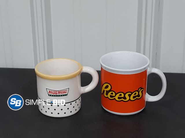 Lot 58-34773 - Lot of (2) Ceramic Mugs - Krispy Cream and Reeses