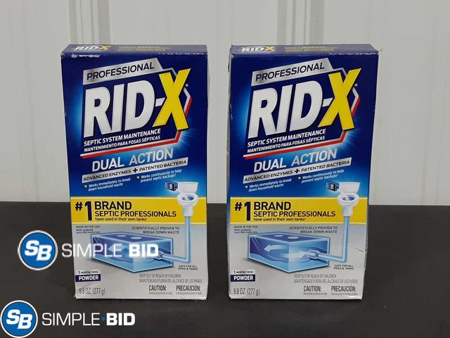 Lot 58-40507 - Lot of (2) New RID-X Dual Action Septic System Maintenance - 1 monthly use