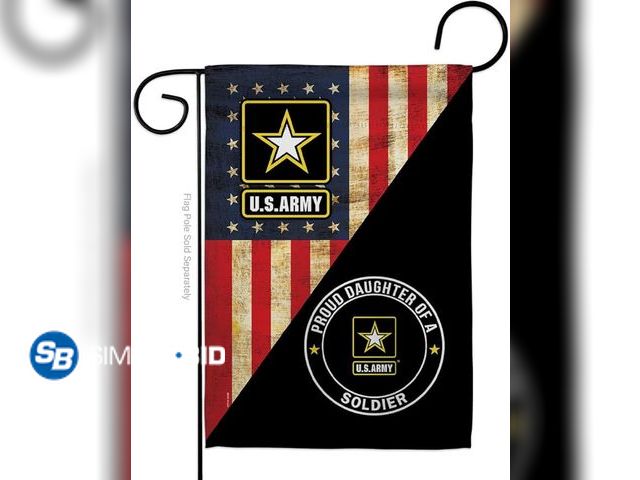 Lot 58-33142 - New POYOMUK US Military U.S. Army Proud Daughter of A Soldier Flag Armed Forces Double-Sided Lawn De...