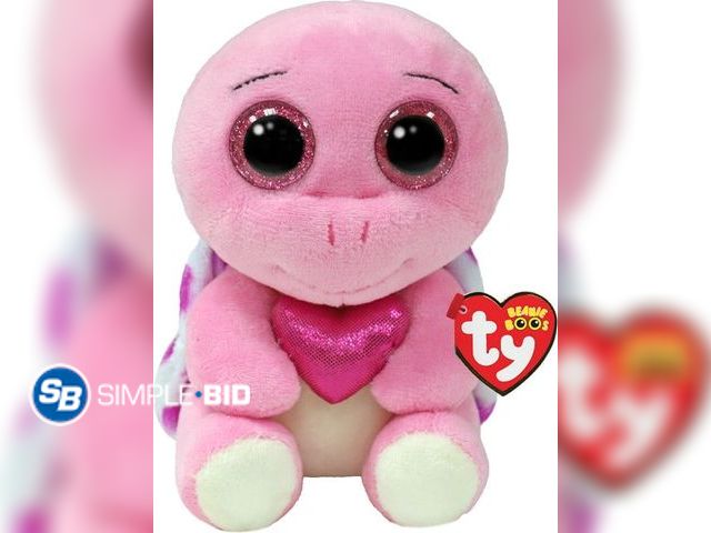 Lot 58-41259 - New Ty Beanie Boos - Torte the Turtle – Glitter Eyes - Stuffed Animal