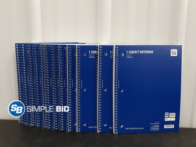 Lot 58-34055 - Lot of (12) New 1-Subject Notebooks 70 sheets +