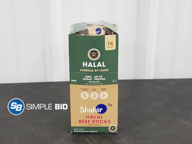 Lot 58-39506 - BEEF STICKS! Halal Shahir Halal Beef sticks - individually wrapped - unopened