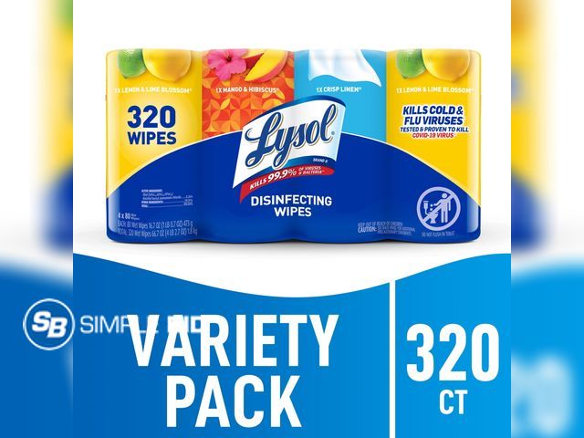Lot 58-37412 - New Lysol® Disinfectant Wipes Bundle, Multi-Surface Antibacterial Cleaning Wipes, For Disinfecting &...