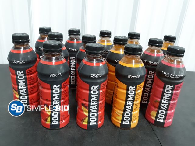 Lot 58-77043 - Lot of (14) BodyArmor Sports Drinks - Orange/mango, Fruit Punch, and Strawberry Banana
