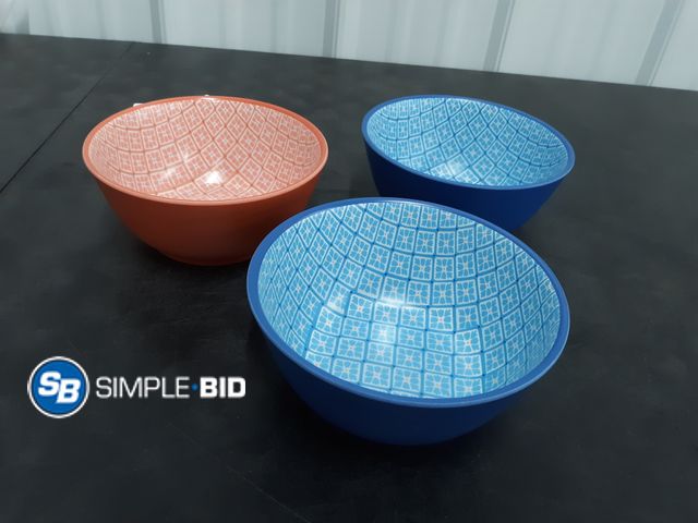 Lot 58-33615 - Lot of (3) New Mainstays by Becky G. &amp; Alejandra Bamboo Melamine Cereal Bowl