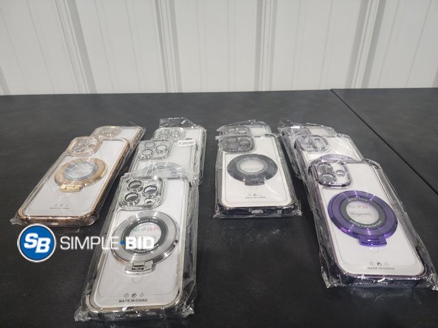 Lot 58-27098 - Lot of (10) New Magnetic 360° Rotation Ring Stand for iPhone 15 Case, Military Drop Protection, Comp...