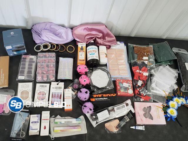 Lot 58-76162 - Lot of Health and Beauty items including Hair Accessories, Fake nails, and much more - unused