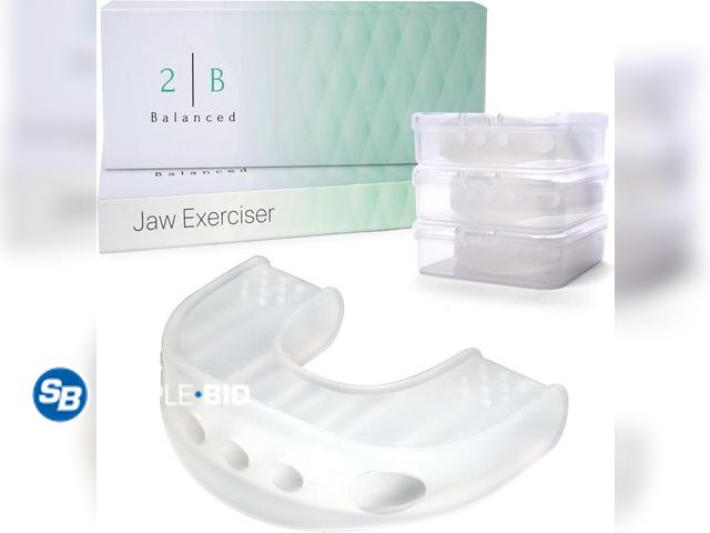 Lot 58-68870 - New Transparent Silicone Jaw Exerciser - Non-Toxic &amp; Free of Dyes - 3 Resistance Levels Jaw Trai...