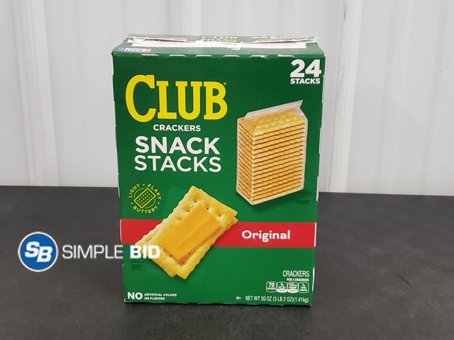 Lot 58-54315 - CLUB! Crackers Snack Stacks 24 stacks - individually packaged
