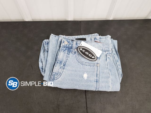 Lot 58-72286 - Scoop High Rise Barrel Ankle Jeans - Sits Below Waist, Relaxed Fit - Size 8 - NWT
