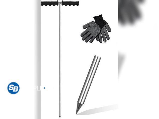 Lot 58-63478 - New Soil Probe Rod,32"-48" Septic Tank Probe Rod,Beseetop Pipe Probe Made of Stainless Steel with In...