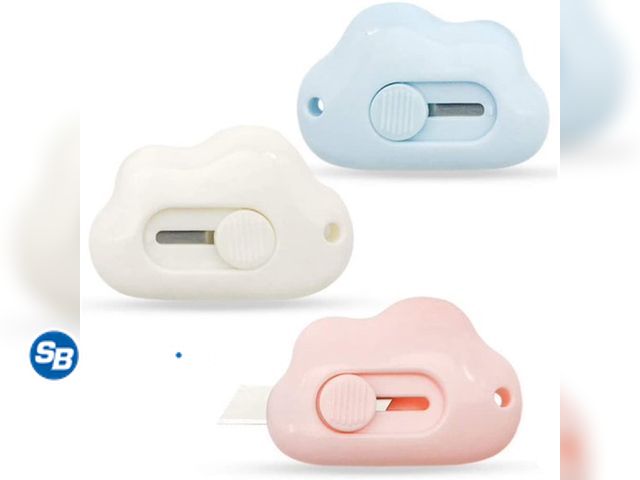 Lot 58-68335 - New 3 Pcs Cloud Shaped Mini Art Cutter, Portable, Suitable for Cutting Envelopes, Food Bags, Plastic...