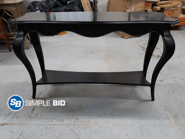 Lot 58-74665 - Black Decorative Front Entry Table or Behind the Couch Table - 16" x 45" - 28" Tall - Used But in Go...