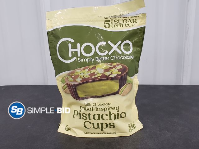 Lot 58-51126 - Chocxo Pistachip Cups - individually packaged - unopened