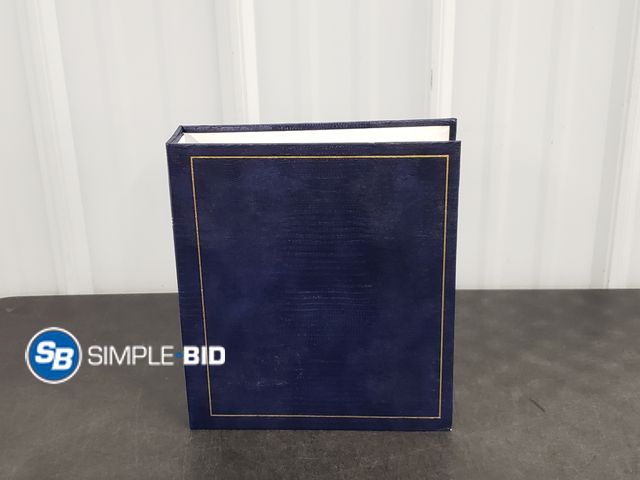 Lot 58-67984 - Navy Blue Photo Album with Sticky Film Sheets - Roughly 10" x 11"