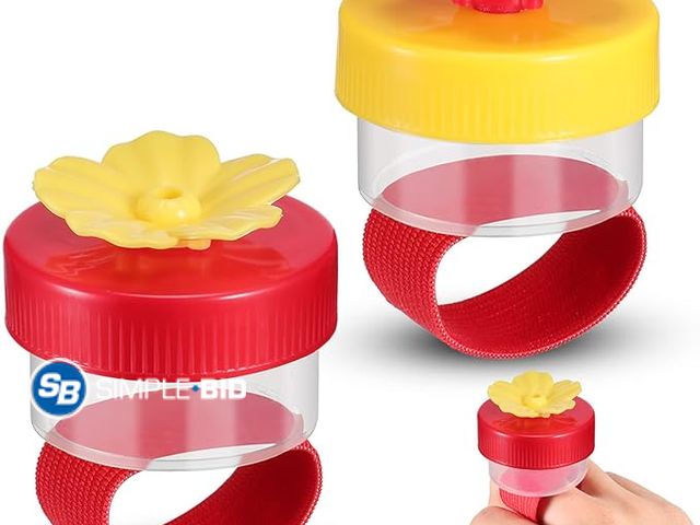 Lot 58-35109 - Lot of (6) Zopeal Hummingbird Wrist Feeder for Outdoor Hummingbird Hand Feeder Feeding Perch Feed wi...