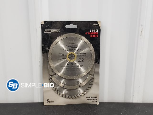 Lot 58-50994 - Tool Shop 3 Piece 4" Diamond Blades