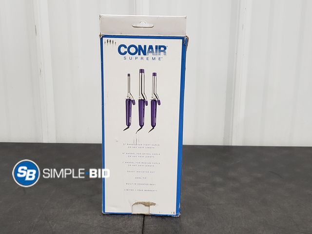 Lot 58-63710 - Conair Supreme 3 Piece Set of Curling Irons  1/2", 3/4" , 1"