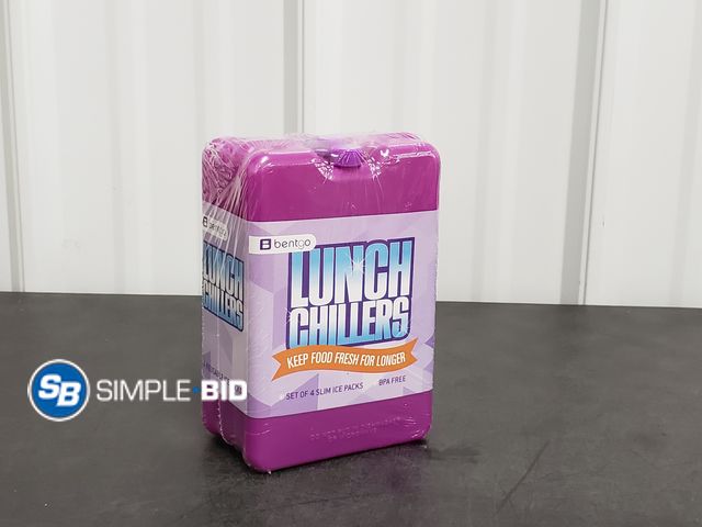 Lot 58-67751 - Lot of (4) New BentGO lunch Chillers -- Slim ice packs