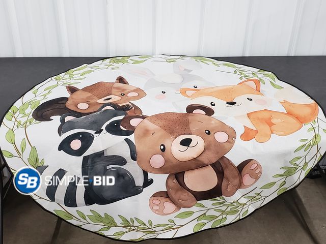 Lot 58-71941 - Round Animal - Area Rug - Super Cute! Great for a Nursery or any other room - approx 46" x 46"