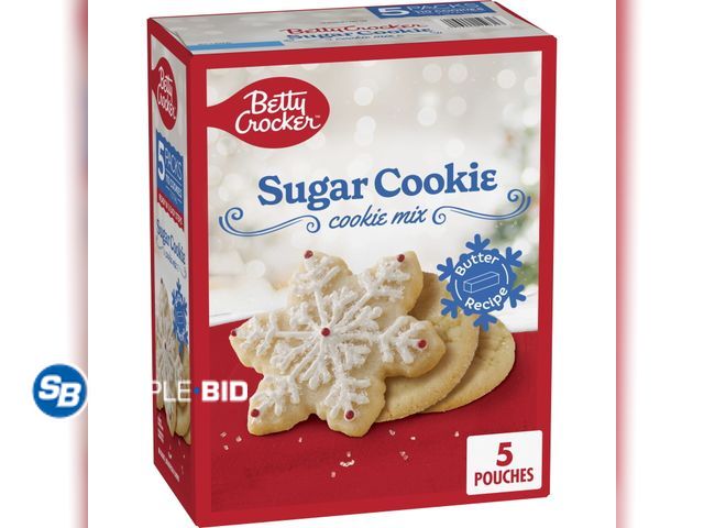 Lot 58-67953 - Betty Crocker Sugar Cookie Mix, 5 Packs, Makes 110 Cookies, 5 lb. 7.5 oz. - unopened - expired