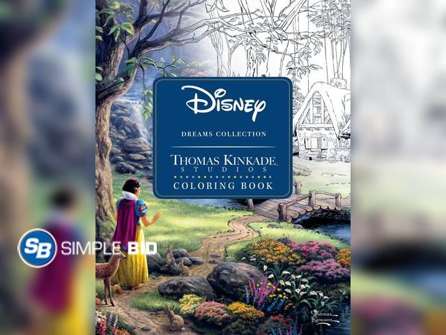 Lot 58-77505 - Disney Dreams Collection Thomas Kinkade Studios Coloring Book (Paperback)