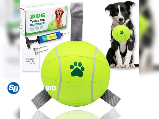 Lot 58-62840 - New Magicorange Dog Toys Ball with Straps for Medium &amp; Large Dogs, Interactive Tug of War Dog To...