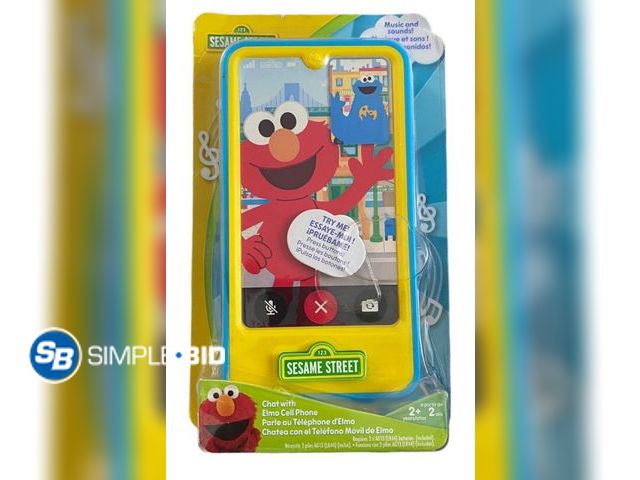 Lot 58-38146 - New Just Play Sesame Street Elmo Cell Phone Toy, Music and Sounds, Ages 2+, Interactive Fun