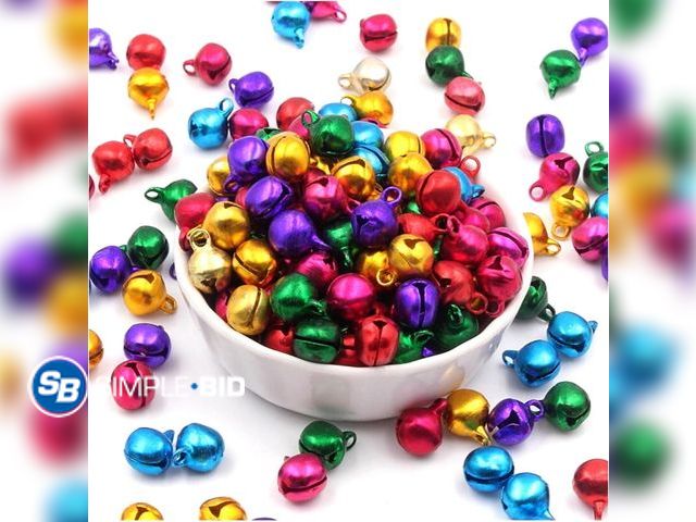 Lot 58-37203 - New 200PCS Jingle Bells,Colourful Small Bells Christmas Bells Decorations,Mini Jingle Bells for Craf...