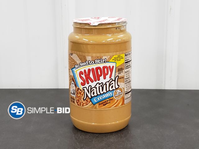 Lot 58-70310 - SKIPPY! Natural Creamy Peanut butter 48 oz unopened - Sealed - NO CAP