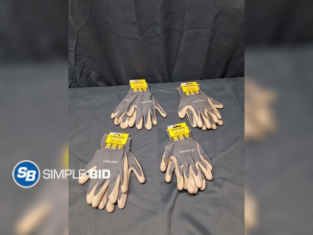 Lot 58-55751 - Lot of (4) Latex Coated Gloves